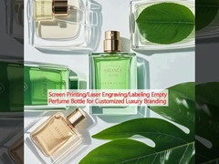 Pencetakan layar / Ukiran laser / Pelabelan Botol parfum kosong untuk merek mewah yang disesuaikan