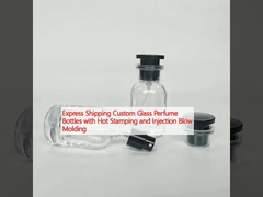 Ekspres Pengiriman botol parfum kaca khusus dengan Stamping panas dan Injection Blow Molding