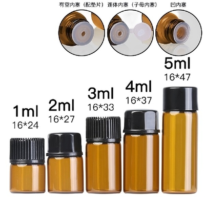 1ml 3ml 5ml Small Essential Oil Screw-Top Bottle Perfume Essence Roller-On