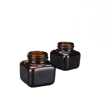 Empty Face Cream 20ml 30ml 50ml Small Square Glass Jars