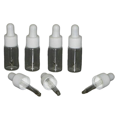 White Cap Glass Clear Eye Dropper Bottles 20ml 30ml 50ml With Accurate Scale