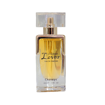 Transparent 30ml Refillable Glass Perfume Bottle Fashion Shape With Screw Caps