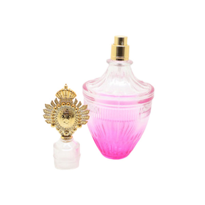 Personal Care 100ml Glass Perfume Bottle With Golden Spayer And Caps