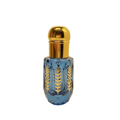 6ml Crown Glass Roller Bottle Electroplated Carved Perfume Portable Oil Empty