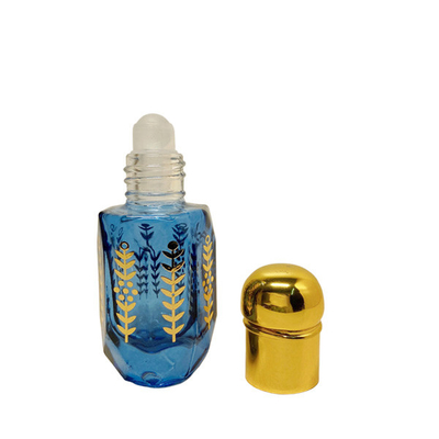 6ml Crown Glass Roller Bottle Electroplated Carved Perfume Portable Oil Empty