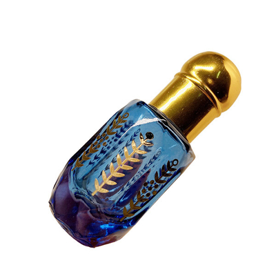 6ml Crown Glass Roller Bottle Electroplated Carved Perfume Portable Oil Empty