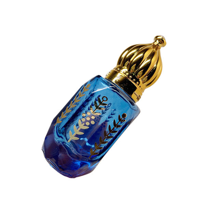 6ml Crown Glass Roller Bottle Electroplated Carved Perfume Portable Oil Empty