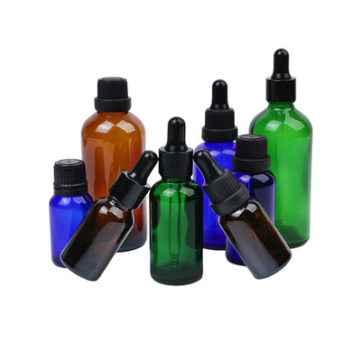 Chemical Glass Dropper Bottles 30ml / 50ml Customized Color With Childproof Cap