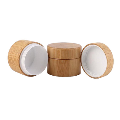 Wooden Cosmetic Cream Jar Cylinder Shape Screw Cap 5 Gram - 150 Gram