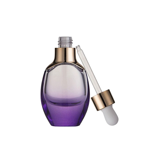 Oblate Shape Glass Essential Oil Perfume Bottles 15ml 30ml Custom Custom Color