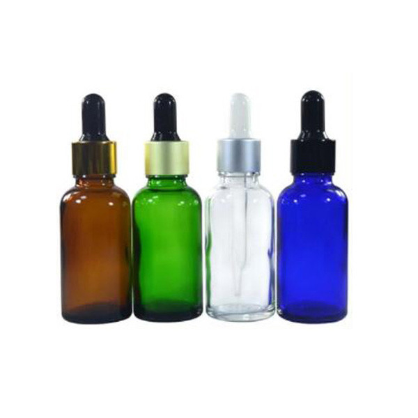 Fluid Delivery Glass Colored Dropper Bottles Easy Refill 19 ml Mouthful Volume