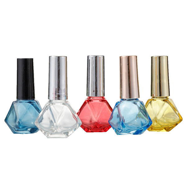 8ml Nail Polish Diamond Glass Split Bottle Customized Colorful