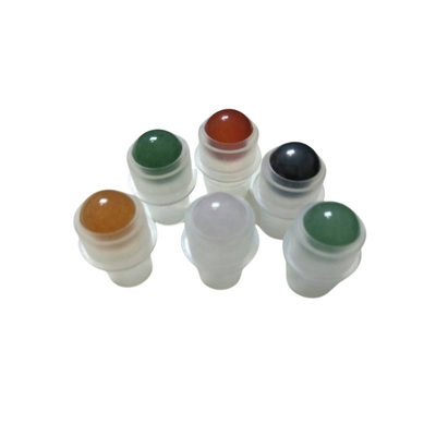 Botol Parfum Roll On dengan Tutup Ulir, Roller Top Logam Amber Hijau Merah untuk Botol Minyak Esensial
